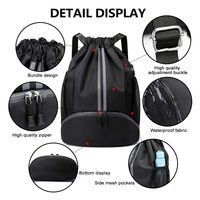 Bolsa de Gimnasio con Cordón para Hombre, Mochila Impermeable con Cordón para Mujer, Bolsa de Natación con Compartimento para Zapatos, Bolsas de Natación con Cordón
