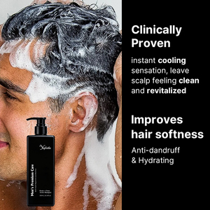 Shampooing <span class=keywords><strong>pour</strong></span> hommes personnalisé avec étiquette personnalisée, parfum frais et rafraîchissant, soin premium <span class=keywords><strong>pour</strong></span> hommes, parfumé à la menthe poivrée et au menthol - Product Image 3