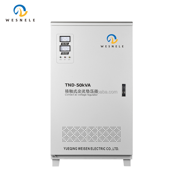 50kVA AC Single Phase SVC Servo Motor Voltage Stabilizer AVR with Copper Components 160V-250V to 220V for Industrial Machinery
