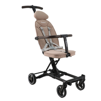 Poussette multifonction 4 en 1 légère pliable à une main taille cabine en tissu construction en alliage d'aluminium pour bébés de 6 à 36 mois