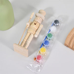 Ornements en <span class=keywords><strong>bois</strong></span> non finis 18 cm, poupée <span class=keywords><strong>casse</strong></span>-<span class=keywords><strong>noisette</strong></span>, matériaux durables, décorations de Noël écologiques, ensemble de jouets avec peintures - Product Image 2