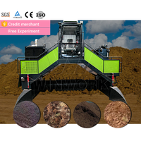 Retourneur de compost motorisé WINWORK à haute productivité avec certification ISO CE pour usine de fabrication d'engrais organiques
