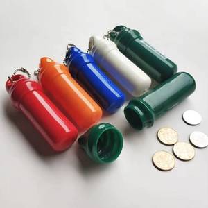 Porte-clés flottant cylindrique en PVC, étanche, portable, pour pièces <span class=keywords><strong>de</strong></span> monnaie, accessoires <span class=keywords><strong>de</strong></span> pêche, capsule <span class=keywords><strong>de</strong></span> rangement, logo personnalisé - Product Image 1
