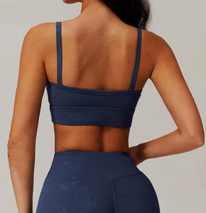 صدرية رياضية ذهبية مطبوعة صدرية لياقة بدنية نسائية مبطنة للجري وصالة ألعاب رياضية تناسب حمالة صدر رياضية مريحة صدمات صدرية تدريب اليوغا - Product Image 2