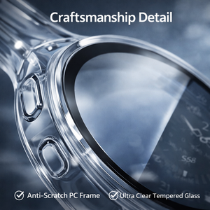 Nouvelle coque de protection transparente en verre trempé PC rigide pour montre connectée <span class=keywords><strong>Samsung</strong></span> Galaxy <span class=keywords><strong>Watch</strong></span> 7 6 <span class=keywords><strong>5</strong></span> 4 - Product Image 4