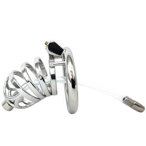 FRRK-11A ด้วยสายสวนโลหะสแตนเลสพรหมจรรย์อุปกรณ์ล็อคการควบคุมความสนุกสนานพรหมจรรย์ล็อคสำหรับผู้ชาย - Product Image 3