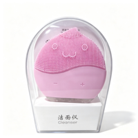 Brosse nettoyante électrique sonique portative en silicone souple pour une exfoliation douce et un nettoyage en profondeur de la peau