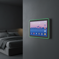 Tablette murale Android RK3566 PoE 15,6'' personnalisée avec barre lumineuse LED capacitive, pour salle de réunion, réservation de salles, caméra et affichage numérique