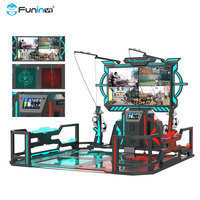 FuninVR - Simulateur de tir VR FPS pour 4 joueurs - Arène de jeu - 30 jeux - Construction métallique - Pour centre commercial - Parc d'aventure