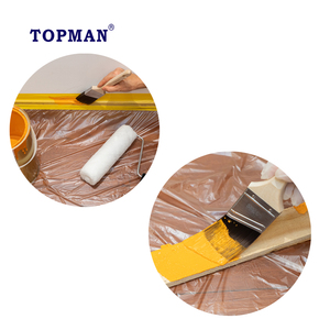 Untuk Topman 406 #2 inci Sash Cutter padat Tapered filamen kayu keras pegangan panjang DIY kuas cat untuk memoles dinding lukisan kayu - Product Image 6