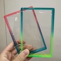 Protection antichoc en TPU dégradé pour plaques de cartes PSA, 41 couleurs disponibles, plaque arrière en acrylique transparent