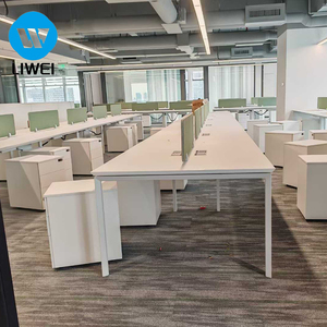 Scrivania da Ufficio Ergonomica Moderna in Legno LIWEI con Archiviazione Modulare per 2-8 Persone, Design <span class=keywords><strong>Open</strong></span> Space per Uso Commerciale - Product Image 5
