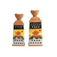 Râpe à boîte en acier inoxydable à 4 faces pour la cuisine domestique pour le fromage, le gingembre, les fruits et les légumes