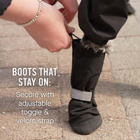 Chaussures durables faciles à enfiler en caoutchouc résistant à l'eau antidérapantes et réfléchissantes pour le sport de plein air, la randonnée et les bottes pour chiens