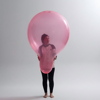 Ballons géants personnalisés en forme d'éléphant à col long, transparents comme du cristal, pour cadeaux, 24/32, fabriqués sur mesure