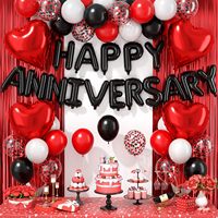 Kit de ballons Joyeux Anniversaire, guirlande romantique, ballons en latex et en aluminium pour mariage, chambre, fête d'anniversaire, décoration murale