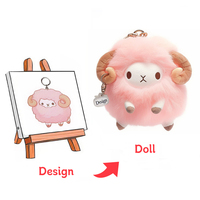 Sac à dos en peluche personnalisé velours rose fille coeur ours en peluche sac à dos pour enfants grande taille griffe machine poupée