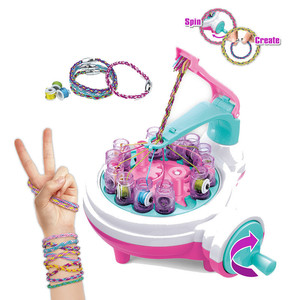 Máquina de tejer manual de plástico para pulseras DIY para niñas, juguete de tejer con cuentas para el hogar, para niños, 5+ <span class=keywords><strong>TAGO</strong></span> - Product Image 2