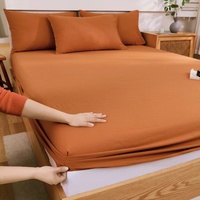 Parure de Lit Élastique Opaque Respirante pour Hôtellerie, Drap-Housse en Coton pour Maison Taille King avec Bord Élastiqué, Ensemble pour USA