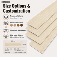 Plancher en vinyle SPC MORLENX Nordic Light Oak, anti-rayures, imperméable, système de clic, noyau rigide, pour bureau, cuisine, hôpital