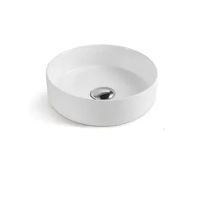 new design popular elegant super thin bathroom circular ceramic lavotary wash basin