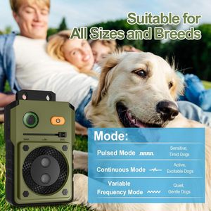 Dispositif anti-aboiement pour chien, ultrasonique, rechargeable, portable, en plastique orange, à la mode - Product Image 3