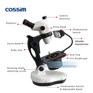 VGM650A <span class=keywords><strong>Microscope</strong></span> de gemme trinoculaire à zoom continu pour bijoux et gemmologie pour l'identification de gemmes - Product Image 3