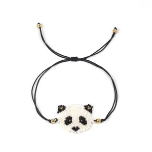 Fashion Kreatif Lucu Panda Jepang Impor Biji Manik-manik Gelang Tenun