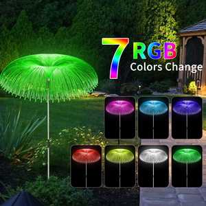 Nuevas Luces Solares LED para Jardín con Forma de Doble Medusa, Resistentes al Agua IP65, con 7 Colores Cambiantes, para Caminos, Césped y Patio Trasero - Product Image 5