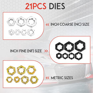 Set pengejar ulir Universal 42 buah, Kit perbaikan ulir ulang dengan UNF UNC dan ukuran metrik alat kendaraan - Product Image 4