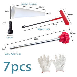 Kit d'outils professionnels de réparation rapide pour valve de pneu à crochet en T, kit d'installation de tige de valve en métal - Product Image 3