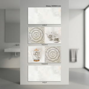 เครื่องเคลือบดินเผาสุดหรูดีไซน์ห้องน้ำดิจิตอล300X600มม. 30x60ซม. 12X24แผ่นกระเบื้องผนังด้านในแบบด้านน้ำตาล - Product Image 3