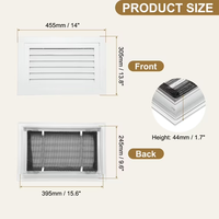 Grille d'aération de plafond rectangulaire moderne Lishine à charnières, en alliage d'aluminium et plastique, réglable pour système CVC