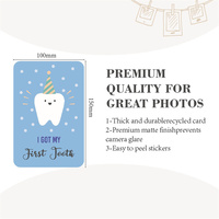 Cartes mignonnes de bébé nouveau-né sur le thème des animaux Cartes jalons de bébé en carton enduit d'art Affiche de voeux pour les photoshoots de nouveau-né