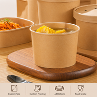 Gobelet à soupe en kraft, service OEM ODM, entièrement compostable, anti-fuite, qualité export en vrac, canne à sucre naturelle, durable