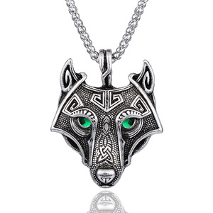 Vente de gros Collier loup Celti en alliage métallique brillant pour adolescents - Product Image 3