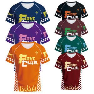 Camiseta Deportiva Personalizada de Poliéster con Mangas Raglán para Hombre, Diseño de Cuello en V, Impresión por Sublimación, Camiseta de Fútbol - Product Image 2