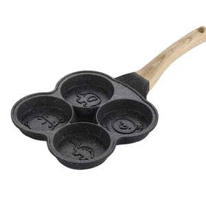 Offre Spéciale Mini poêle à omelette à quatre grilles Poêle à frire antiadhésive à fond plat pour les œufs de petit-déjeuner et les hamburgers - Product Image 2
