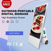 Écran commercial professionnel de 43 pouces Écran LCD d'alimentation par batterie Écran publicitaire portable Full HD étanche