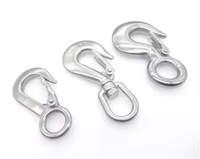 Matériel de gréement en acier inoxydable, crochet de levage pivotant avec loquet de sécurité pour la levée par grue
