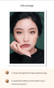 تخفيضات كبيرة 2 في 1 كريم مدمج بتغطية كاملة كريم الأساس وخافي العيوب يدوم لبشرة مثالية لون البشرة الداكنة - Product Image 5