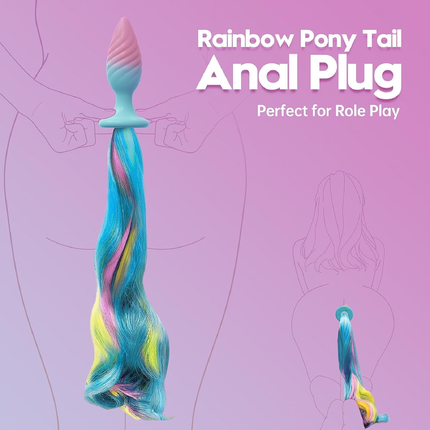 anal plug unicorn tail Crystal Sparkle Tail Plug – Passional Boutique Store