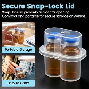 Boîte de rangement et de protection pour flacons en plastique transparent de 10 ml, 2 pièces, avec plateau organisateur et conception détachable - Product Image 4