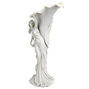 Archaized vaso <span class=keywords><strong>in</strong></span> <span class=keywords><strong>resina</strong></span> Calla Lilly Fanciulla Art Nouveau <span class=keywords><strong>Resina</strong></span> di Marmo Scultoreo Vaso, Bianco - Product Image 5