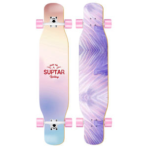Planche <span class=keywords><strong>Longboard</strong></span> complète en bois d'érable, Street personnalisé, bon marché, pour la danse en descente, 46 - Product Image 2