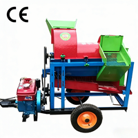 Machine à battre le grain multifonctionnelle pour le maïs, le blé, le sorgho et le soja |   Petit moteur diesel portable 4000 kg/h 3-4 kW