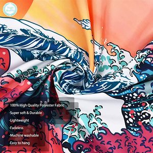 Tapisseries murales de haute qualité personnalisées avec motif de vague océanique, <span class=keywords><strong>tapisserie</strong></span> de coucher de soleil, décorations pour la maison, pour la chambre, 51 x 59 pouces - Product Image 4