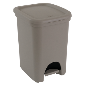 Foot Pedal Bin 320x265x385mm PP Material Taupe Color with <b>Step</b> Open Lid for <b>Kitchen</b> & Bathroom Indoor Use - Product Image 1