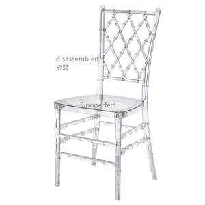 Sillas Chiavari de Resina Acrílica Transparente Apilables de Alta Calidad para Bodas, Eventos al Aire Libre, Banquetes y Fiestas - Product Image 2