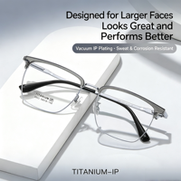 8603 untuk Dewasa Daily Tech Guy Business Outfit Bingkai Kacamata Titanium Ultra-Ringan Tahan Lama dan Ringan